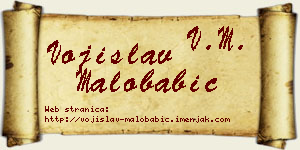 Vojislav Malobabić vizit kartica
